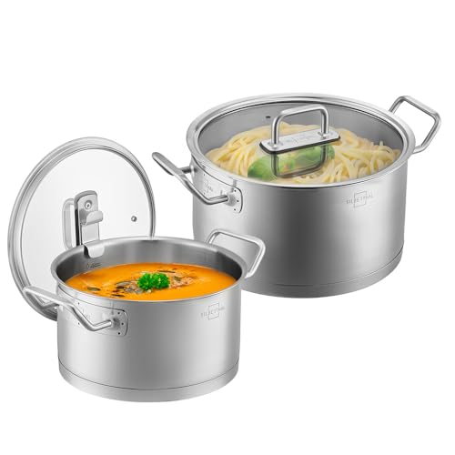 Silberthal Edelstahl Topfset 2 Teilig Kochtopf 3 5l