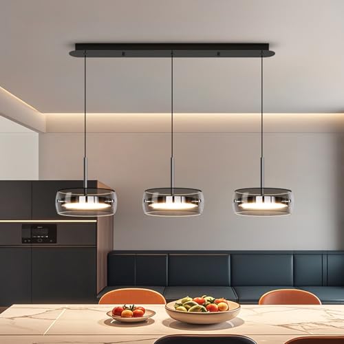 Aleaty Moderne Led Pendelleuchte Wohnzimmerlampe Mit Kristall Glas