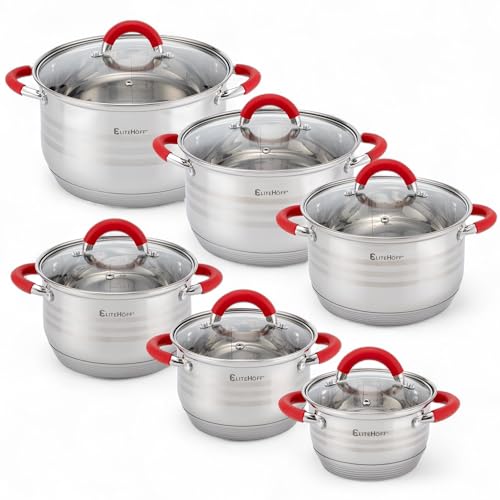 Elitehoff Topfset Induktion 12 Teilig Kochtopf Set Mit