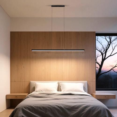 Uisebrt Moderne Pendelleuchte Schwarz 150cm Led H Ngeleuchte