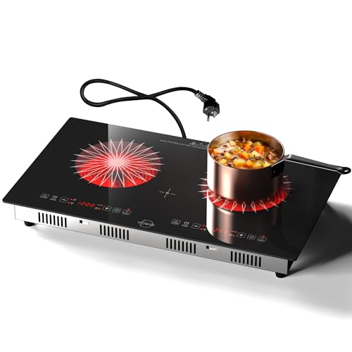 Hobsir Hob Glaskeramikkochfeld 2 Platten Mit Stecker 3200w