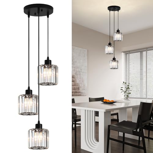 3 Flammig Pendelleuchte Esstisch Kronleuchter Schwarz Modern Kronleuchter