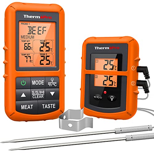 Thermopro Tp20 Digital Funk Bratenthermometer 150m Reichweite Grillthermometer
