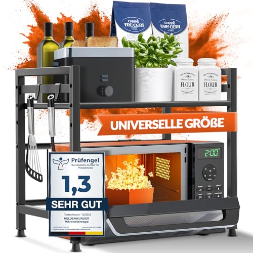 Heldenwunder Mikrowellenregal K Chenregal Stehend Stahl 2 Stufig