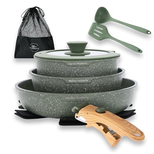 Kitchen Academy Topfset 10tlg Topf Pfannenset Mit Glasdeckeln