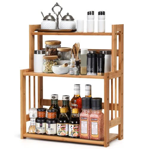 Giantex Gew Rzregal Bambus 3 Etagen Eck K