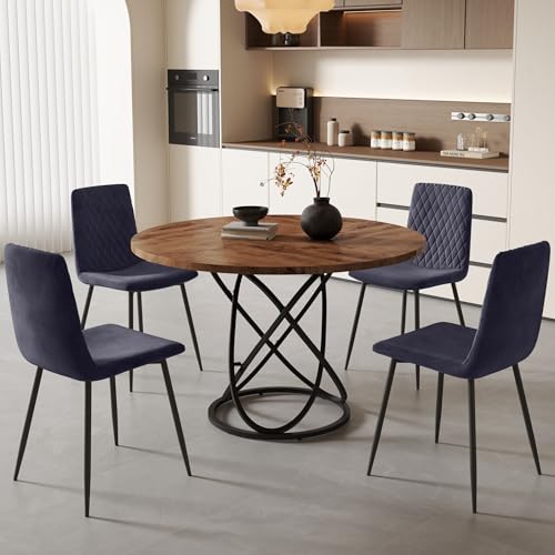 Goldfan Esszimmer Set Mit Rundem Tisch 120 Cm