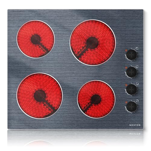 Noxton Glaskeramikkochfeld 4 Platten Mit Knopfsteuerung Elektrokochfeld 60
