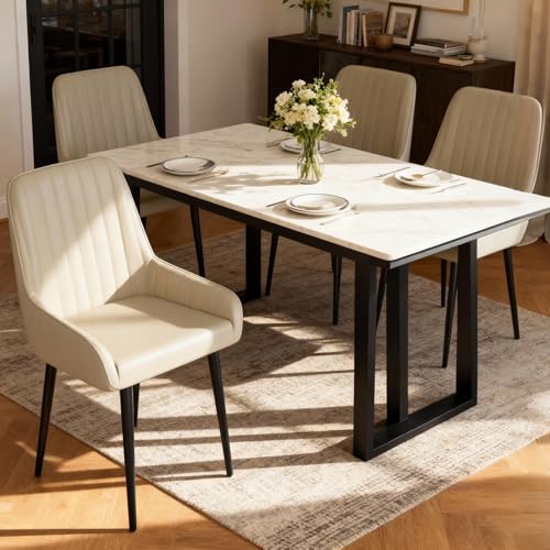 Fivewillowise Esszimmerstuhl 4er Set Gebogene R Ckenlehne K