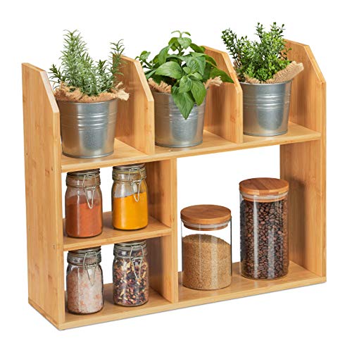 Relaxdays Bambusregal 6 F Cher Hbt 45 5