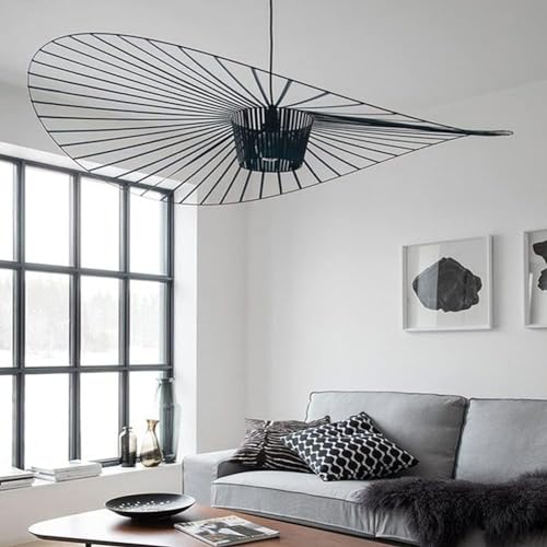 Yoniisea Vertigo Lampe 100cm Schwarz Moderne Vertigo Pendelleuchte