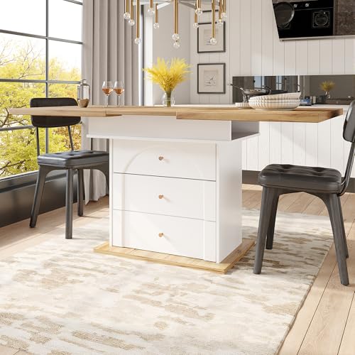 Oslghy Ausziehbarer Esstisch Holz 110 140 80 75cm