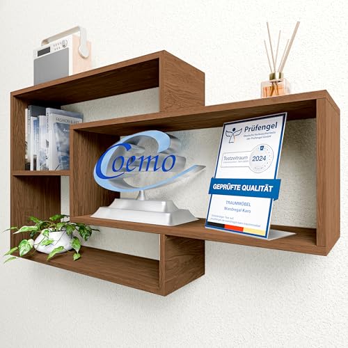 Traumm Bel Wandregal Karo Eiche Dunkel B Cherregal