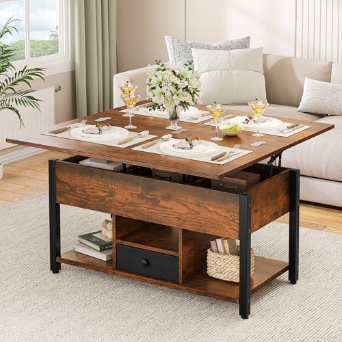 Yitahome Couchtisch Mit H Henverstellbarer 4 In 1