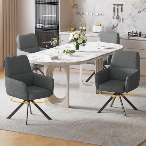 Ckaff 4er Set Esszimmerst Hle Drehbar Mit Armlehne