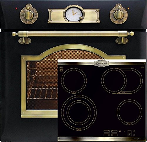 Kaiser Empire Retro Herdset Schwarz Autarkes Set Einbau