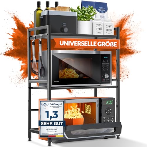 Heldenwunder Mikrowellenregal K Chenregal Stehend Stahl 3 Stufig